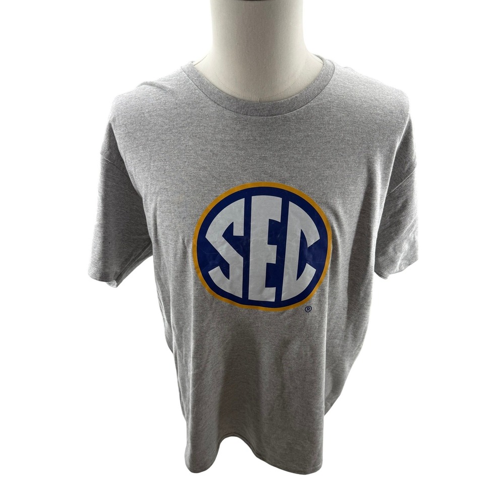 Champion SEC Logo Graphic Tee Shirt Grey Mens‎ Large NEW - Picture 1 of 8